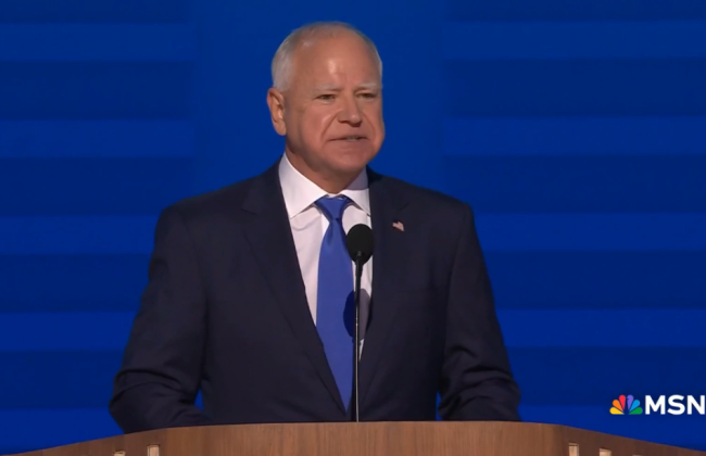 Тим Уолз принял выдвижение кандидатом в вице-президенты от Демократической партии США