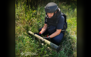 В Киевской области мужчина нашел у себя во дворе российский гранатомет, фото