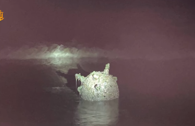 На побережье Одесщины вынесло морскую мину, видео