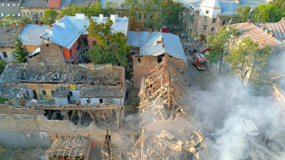 Ракетний удар по Львову: понад 7 памʼяток архітектури зазнали пошкоджень