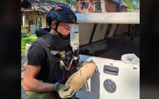 В Ірпені чоловік знайшов у себе на подвір’ї мінометну міну, фото
