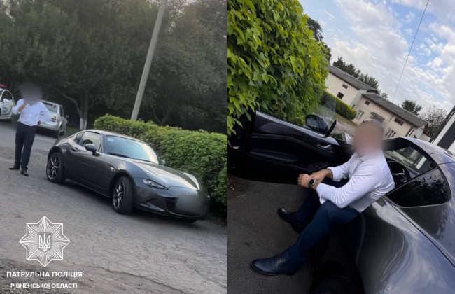 В Ровенской области водитель приехал к патрульным пьяным, чтобы забрать свое удостоверение, которое у него изъяли за пьяную езду