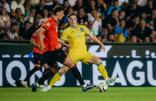 Сборная Украины проиграла Албании на старте Лиги наций УЕФА