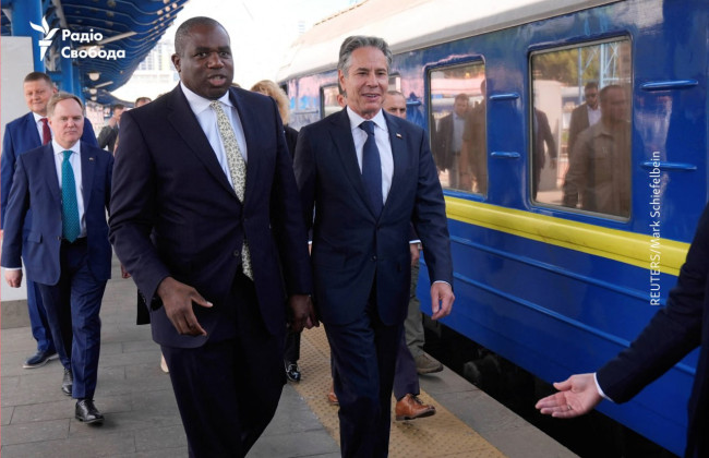 Госсекретарь США Энтони Блинкен и глава МИД Великобритании Дэвид Лемми прибыли в Киев