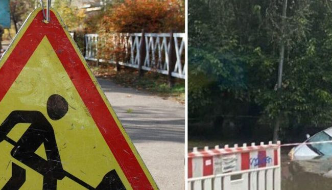 В Киеве на одной из улиц произошел прорыв трубопровода, движение транспорта ограничили