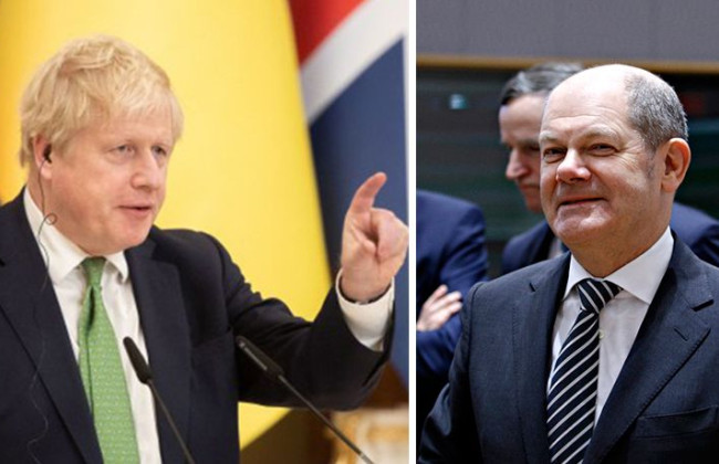 Борис Джонсон обрушился с критикой на Олафа Шольца из-за отказа давать Украине ракеты Taurus