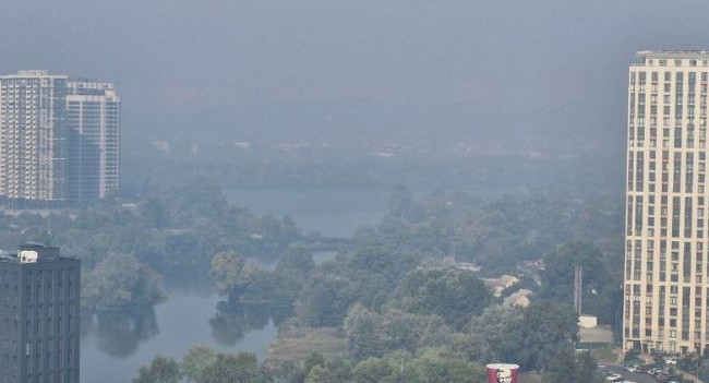 Задымление на Киевщине видно даже из космоса, фото