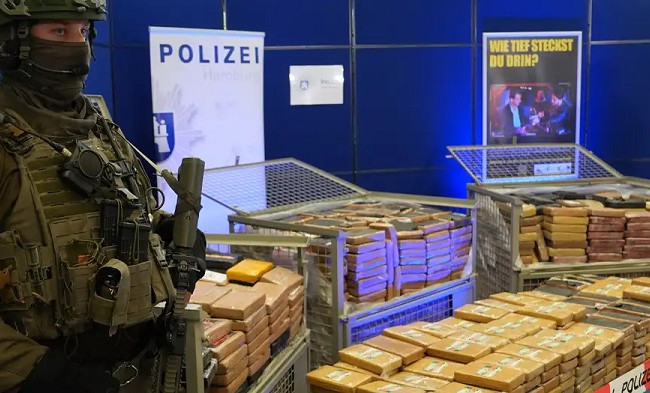 В Германии полиция изъяла две тонны кокаина, стоимость которого составляет 100 миллионов евро