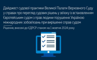 Пересмотр судебных решений в связи с установлением ЕСПЧ нарушения Украиной международных обязательств при решении дел судом — практика БП ВС