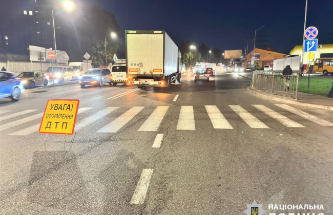 В Вишневом грузовик на скорости сбил мужчину