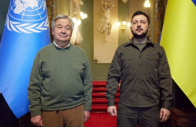 Зеленский отклонил визит генсека ООН в Украину из-за его поездки на саммит БРИКС в рф — AFP