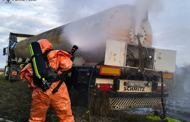 В Винницкой области произошла утечка аммиака из автоцистерны