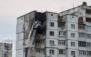 У шести районах Києва зафіксовано падіння уламків ворожих дронів