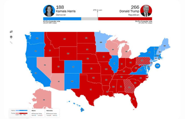 Дональд Трамп победил в ключевом штате Пенсильвании