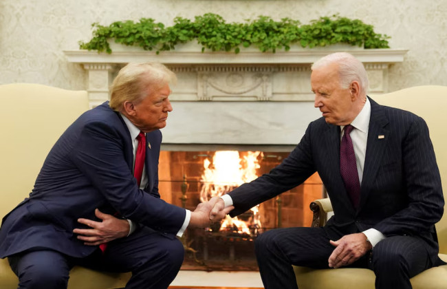 Джо Байден и Дональд Трамп встретились в Белом доме