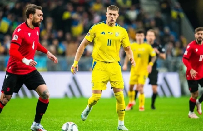 Сборная Украины сыграла вничью с Грузией в Лиге наций