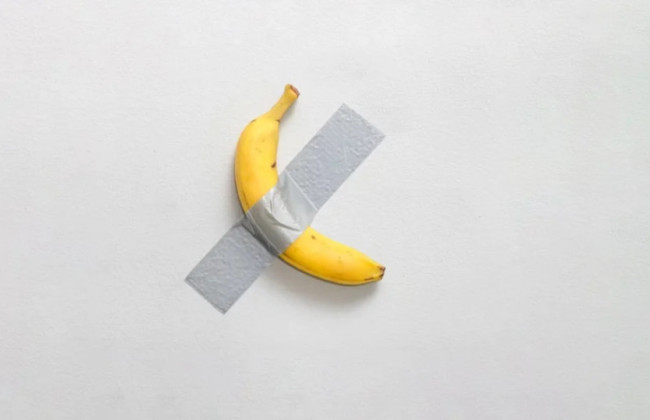 В Нью-Йорке продали банан, приклеенный к стене скотчем, за $6,2 млн