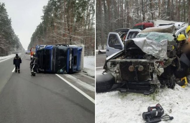 В Киевской области произошло смертельное ДТП с участием пяти автомобилей