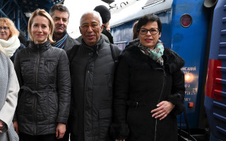 У Київ прибув новий президент Євроради Антоніу Кошта разом з Каєю Каллас та Мартою Кос