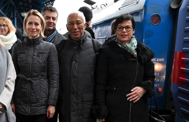 В Киев прибыл новый президент Евросовета Антониу Кошта вместе с Каей Каллас и Мартой Кос