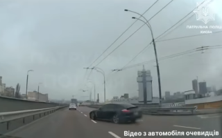 У Києві водій авто Porsche, який спричинив аварійну обстановку, заплатить штраф, відео