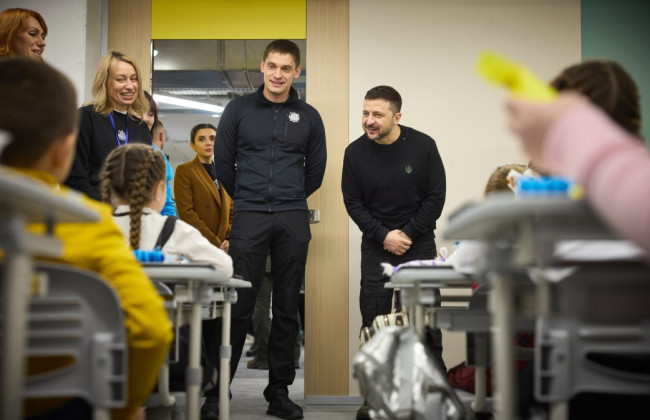 Владимир Зеленский посетил новооткрытую подземную школу в Запорожье