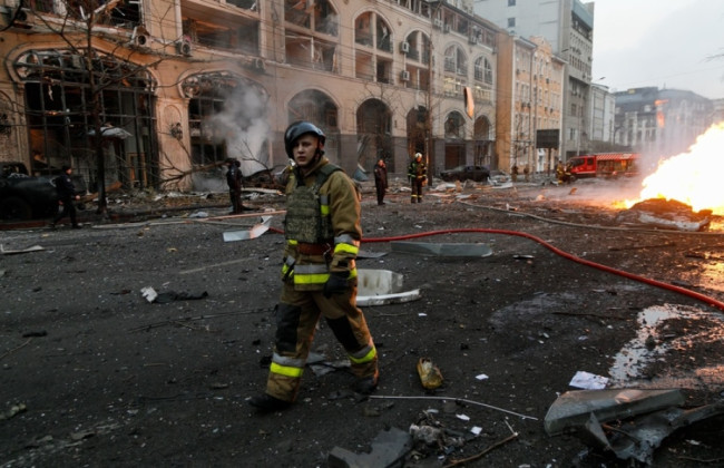 Шесть посольств в Киеве пострадали от ракетной атаки – фото и видео