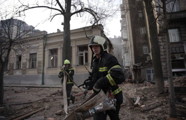 У Печерському районі ліквідовано пожежу в адмінбудівлі – фото наслідків