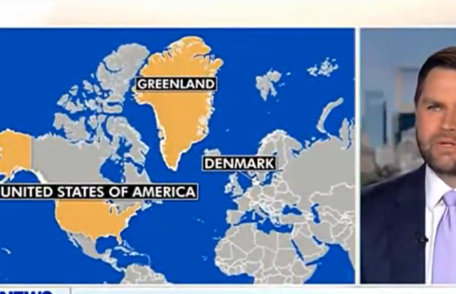 Ді Венс заявив, що США не потрібно використовувати військову силу у Гренландії
