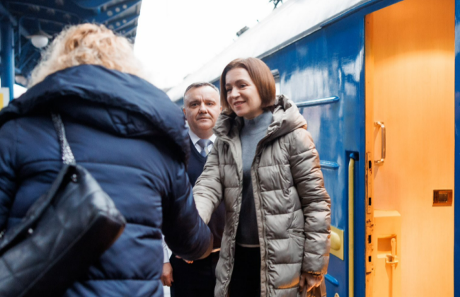 Президент Молдовы Майя Санду прибыла в Киев, чтобы обсудить с Владимиром Зеленским энергетику и вопросы безопасности