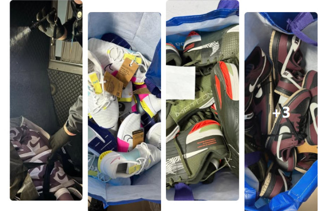 В Украину пытались ввезти брендовые кроссовки на полмиллиона гривен