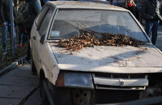 В Киеве думают, как убрать с улиц брошенные автомобили, которые стоят годами