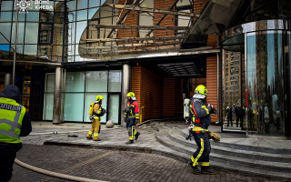 У Києві на Печерську горів спорткомплекс