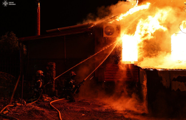 На Волыни сгорел гостинично-ресторанный комплекс