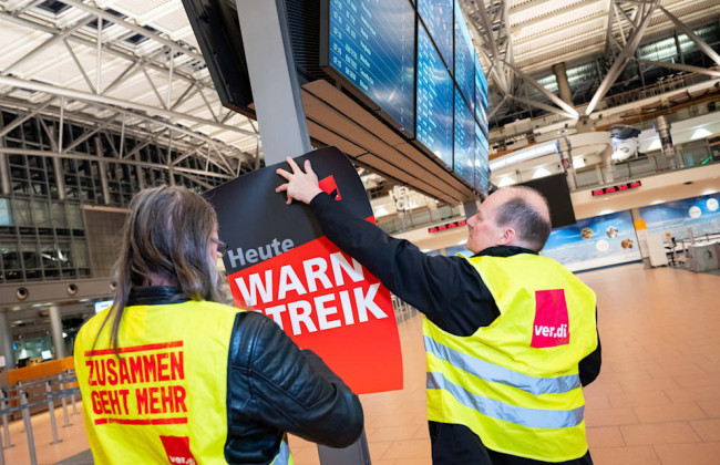 В аэропорту в Гамбурге застряли пассажиры из-за протестных акций