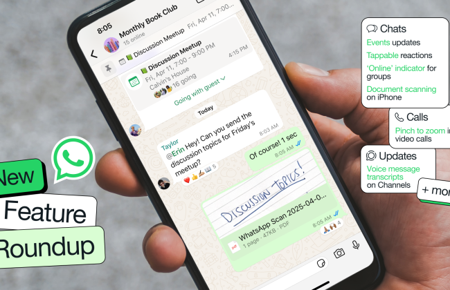 WhatsApp анонсировал новые функции в обновлении мессенджера