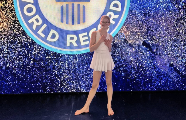 12-летняя украинка установила мировой рекорд в пилонном спорте