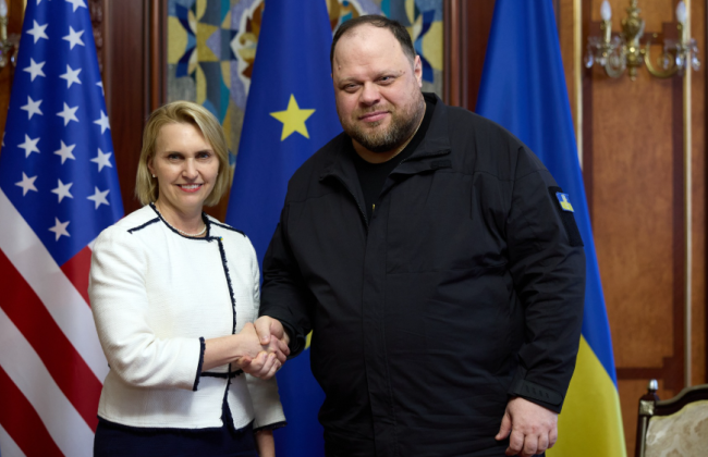 Руслан Стефанчук встретился с послом США Бриджит Бринк, которая завершает свою миссию в Украине