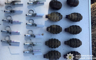 На Полтавщині правоохоронці вилучили схрон боєприпасів в одній із лісосмуг, фото