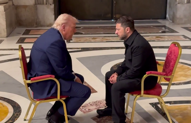 Продуктивно: Володимир Зеленський прокоментував зустріч з Дональдом Трампом у Ватикані