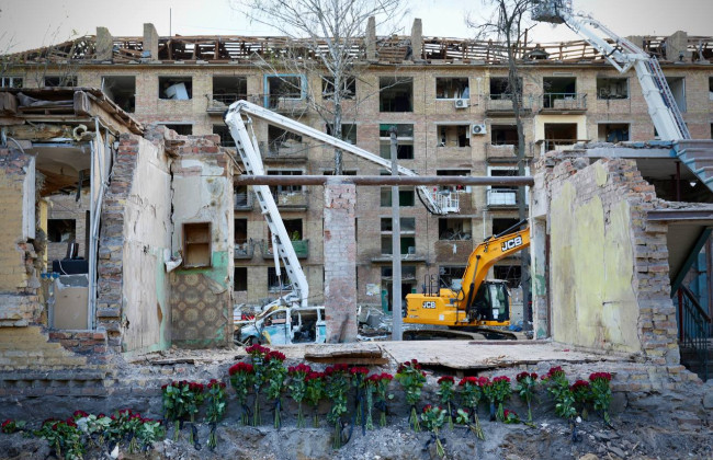 В Киеве повреждены 54 дома в результате удара РФ 24 апреля