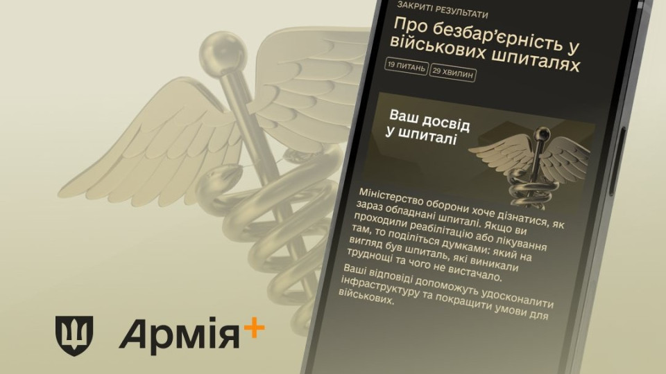 В Армія+ запустили опитування про військові шпиталі