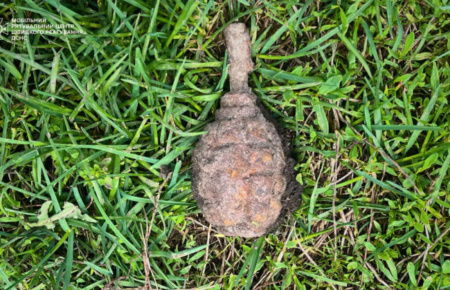 Под Киевом мужчина во время прогулки нашел боевую гранату