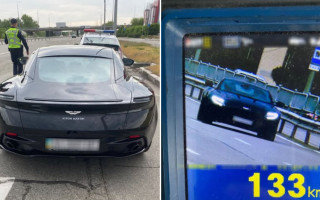 В Киеве наказали водителя Aston Martin, который «пролетел» по городу со скоростью 133 км в час