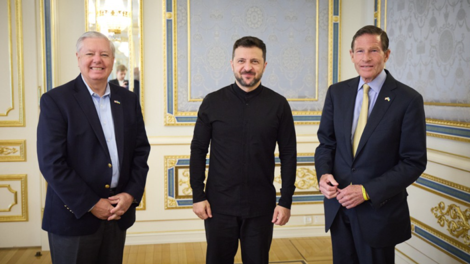 Зеленський зустрівся з американськими сенаторами Гремом і Блюменталем: обговорили санкції та тиск на Росію