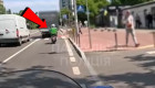 В Киеве наказали водителя скутера, который не пропустил пешеходов – видео