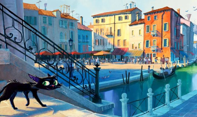 Pixar меняет курс: в 2027 году выйдет первый рисованный фильм «Гатто» — о черном коте из Венеции