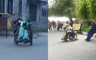 Приковывала инвалидную коляску цепью к столбу — в Одессе женщина заставляла 89-летнюю мать попрошайничать