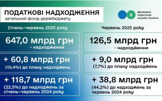ГНС перевыполнила план поступлений за полугодие более чем на 60 млрд грн