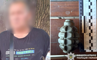 В Хмельницком задержан 52-летний мужчина, который вышел с гранатой на прогулку